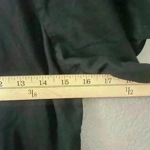 J. Crew Scalloped Hem Romper Black Linen Blend Neck Tie Size XS Summer - Picture 8 of 10